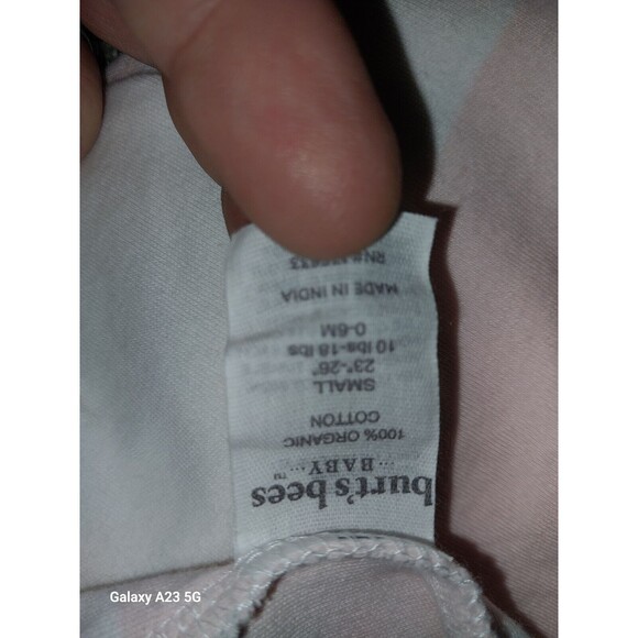 Burt’s Bees Baby Beekeeper Wearable Blanket Sleepsack Size Small White & Pink - Picture 7 of 7